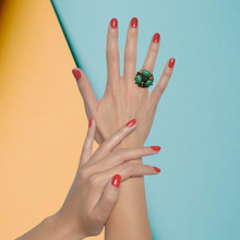 Carica l'immagine nel visualizzatore di Gallery, Anello Vintage oro pietre verdi